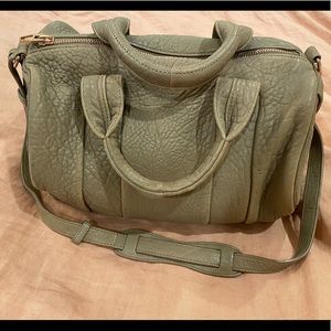 ALEXANDER WANG
Pebbled Lambskin Rocco Latte Rose Gold Hardware